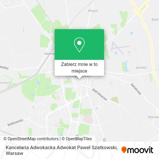 Mapa Kancelaria Adwokacka Adwokat Paweł Szatkowski