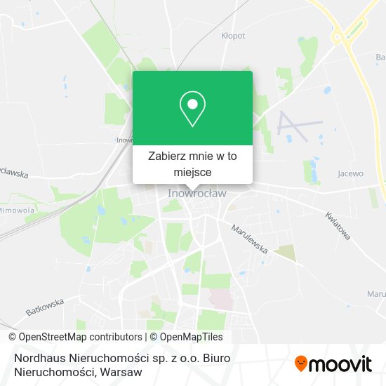 Mapa Nordhaus Nieruchomości sp. z o.o. Biuro Nieruchomości