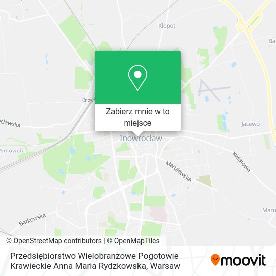 Mapa Przedsiębiorstwo Wielobranżowe Pogotowie Krawieckie Anna Maria Rydzkowska