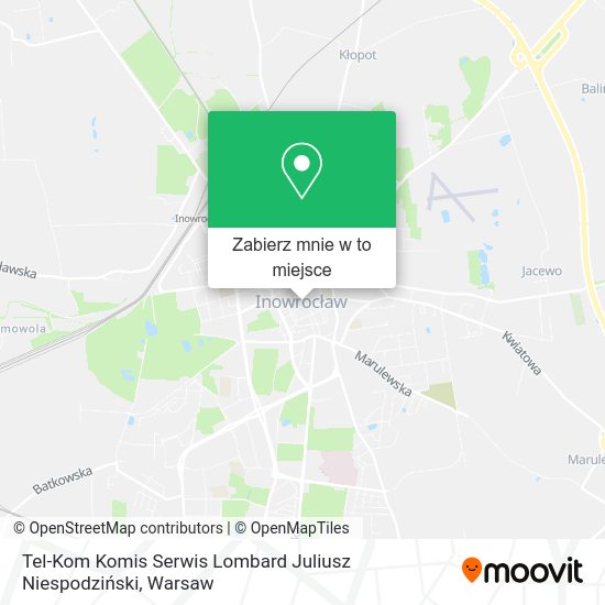 Mapa Tel-Kom Komis Serwis Lombard Juliusz Niespodziński