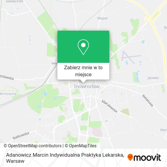 Mapa Adanowicz Marcin Indywidualna Praktyka Lekarska