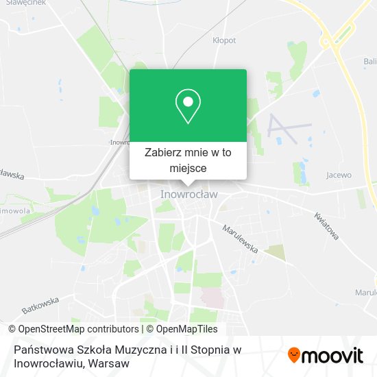 Mapa Państwowa Szkoła Muzyczna i i II Stopnia w Inowrocławiu