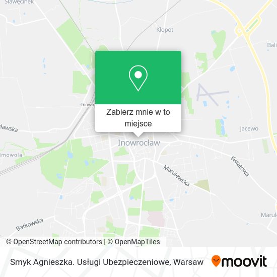 Mapa Smyk Agnieszka. Usługi Ubezpieczeniowe