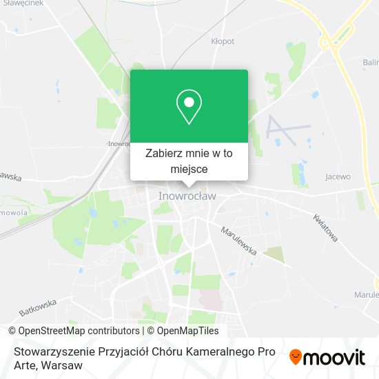 Mapa Stowarzyszenie Przyjaciół Chóru Kameralnego Pro Arte