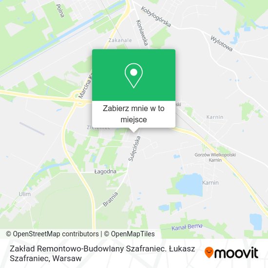 Mapa Zakład Remontowo-Budowlany Szafraniec. Łukasz Szafraniec