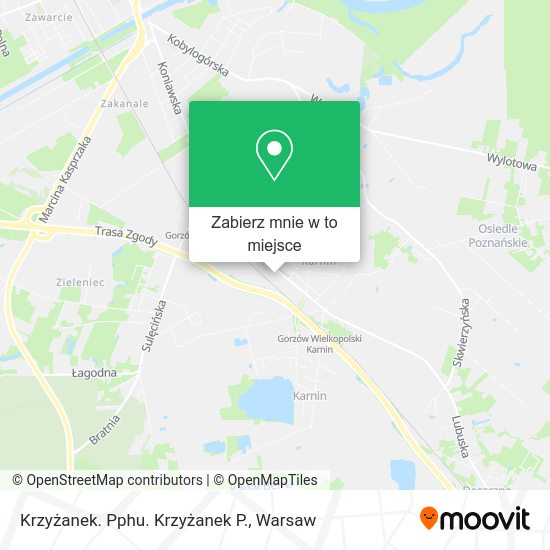 Mapa Krzyżanek. Pphu. Krzyżanek P.