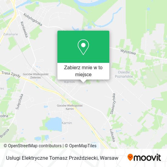 Mapa Usługi Elektryczne Tomasz Przeździecki