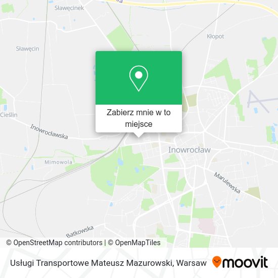 Mapa Usługi Transportowe Mateusz Mazurowski