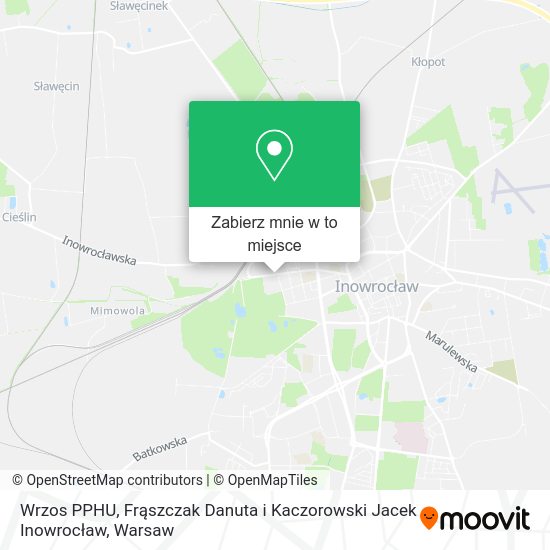 Mapa Wrzos PPHU, Frąszczak Danuta i Kaczorowski Jacek Inowrocław