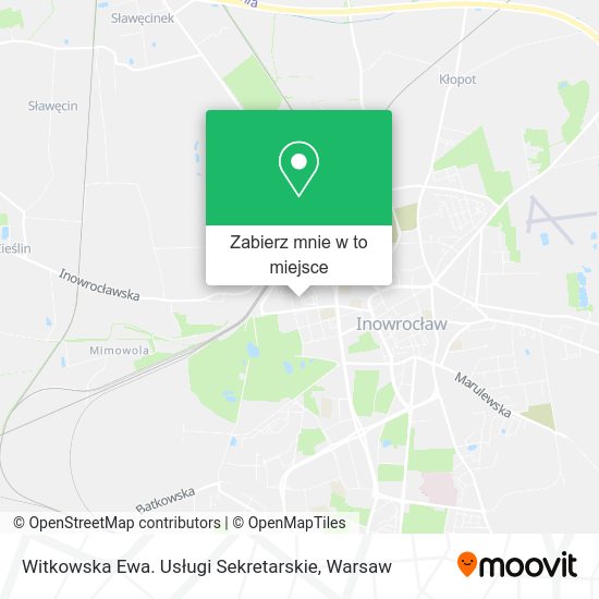 Mapa Witkowska Ewa. Usługi Sekretarskie