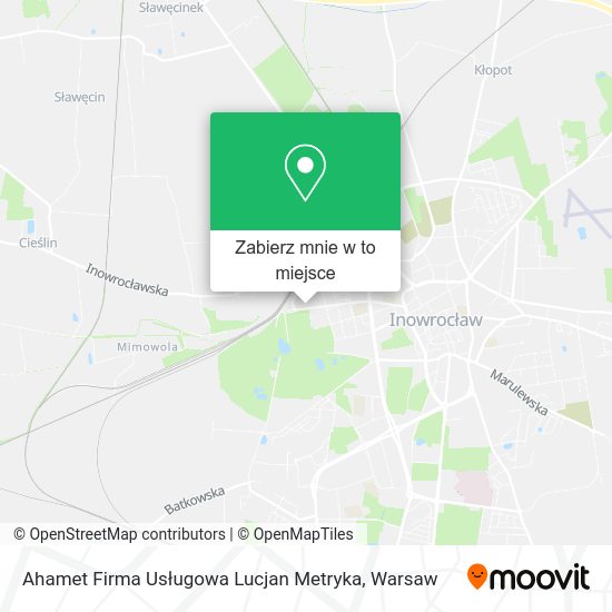 Mapa Ahamet Firma Usługowa Lucjan Metryka