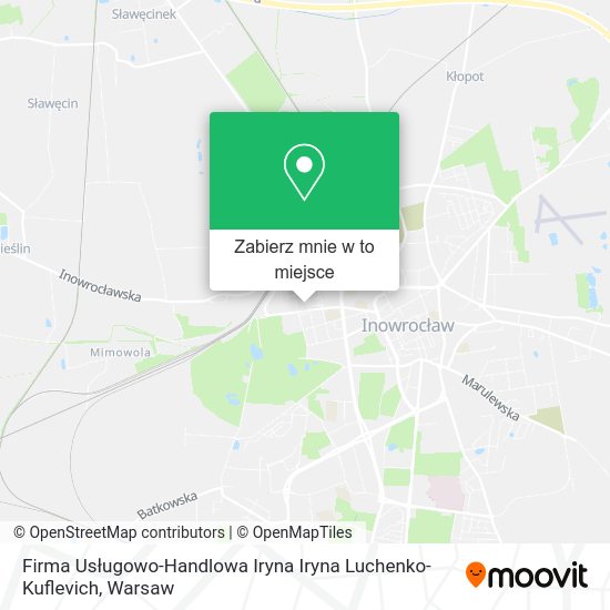 Mapa Firma Usługowo-Handlowa Iryna Iryna Luchenko-Kuflevich