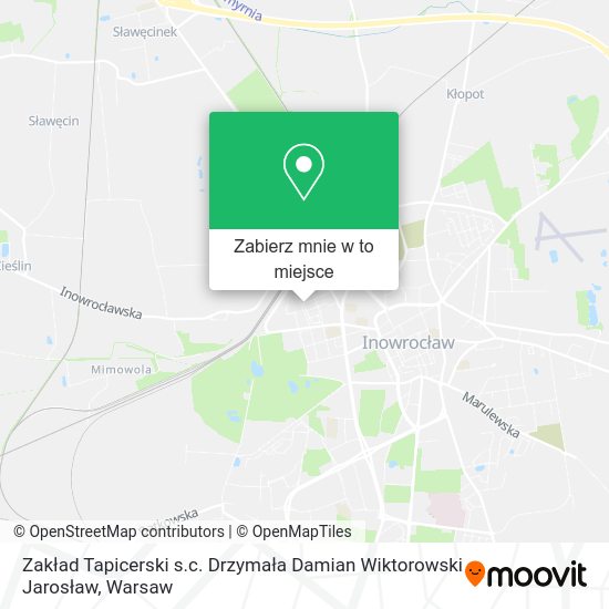 Mapa Zakład Tapicerski s.c. Drzymała Damian Wiktorowski Jarosław