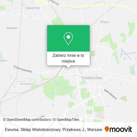 Mapa Ewunia. Sklep Wielobranżowy. Przekwas J.