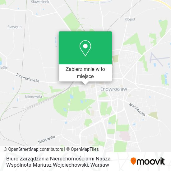 Mapa Biuro Zarządzania Nieruchomościami Nasza Wspólnota Mariusz Wojciechowski