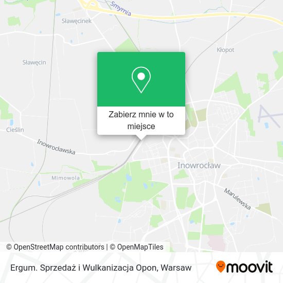 Mapa Ergum. Sprzedaż i Wulkanizacja Opon