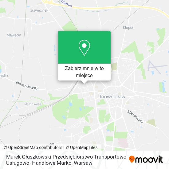 Mapa Marek Głuszkowski Przedsiębiorstwo Transportowo-Usługowo- Handlowe Marko