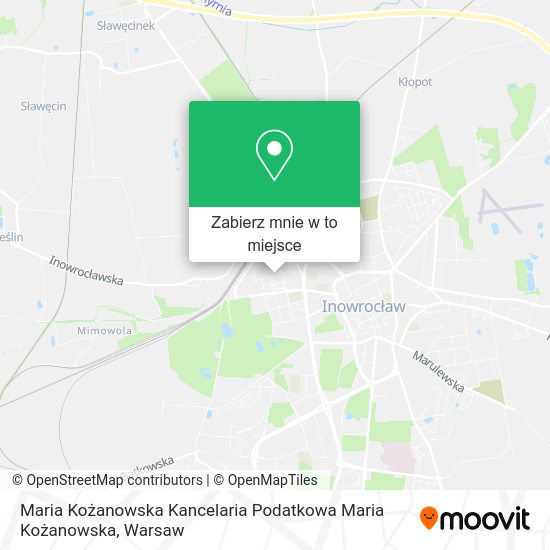 Mapa Maria Kożanowska Kancelaria Podatkowa Maria Kożanowska