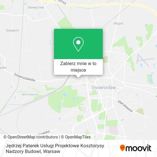 Mapa Jędrzej Paterek Usługi Projektowe Kosztorysy Nadzory Budowl