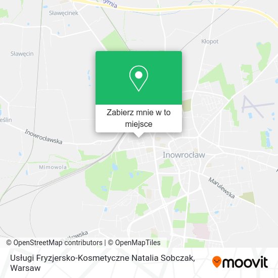 Mapa Usługi Fryzjersko-Kosmetyczne Natalia Sobczak