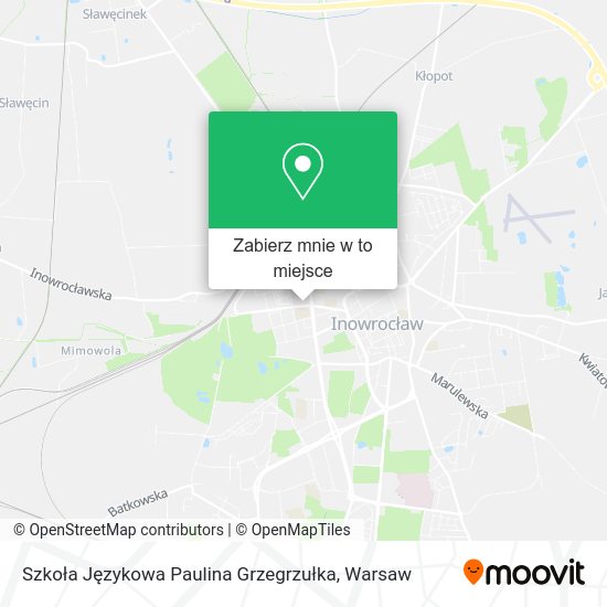 Mapa Szkoła Językowa Paulina Grzegrzułka