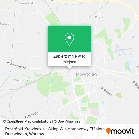 Mapa Przeróbki Krawieckie - Sklep Wielobranżowy Elżbieta Drzewiecka