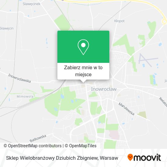 Mapa Sklep Wielobranżowy Dziubich Zbigniew