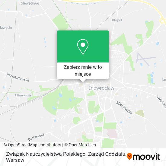 Mapa Związek Nauczycielstwa Polskiego. Zarząd Oddziału