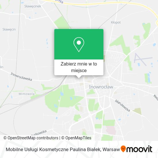 Mapa Mobilne Usługi Kosmetyczne Paulina Białek