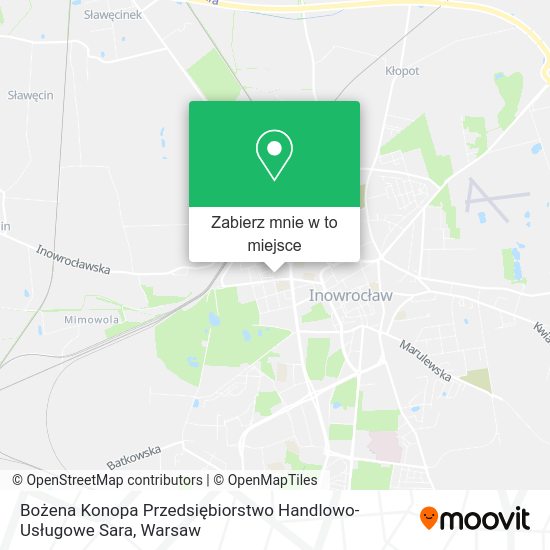 Mapa Bożena Konopa Przedsiębiorstwo Handlowo-Usługowe Sara