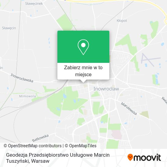 Mapa Geodezja Przedsiębiorstwo Usługowe Marcin Tuszyński