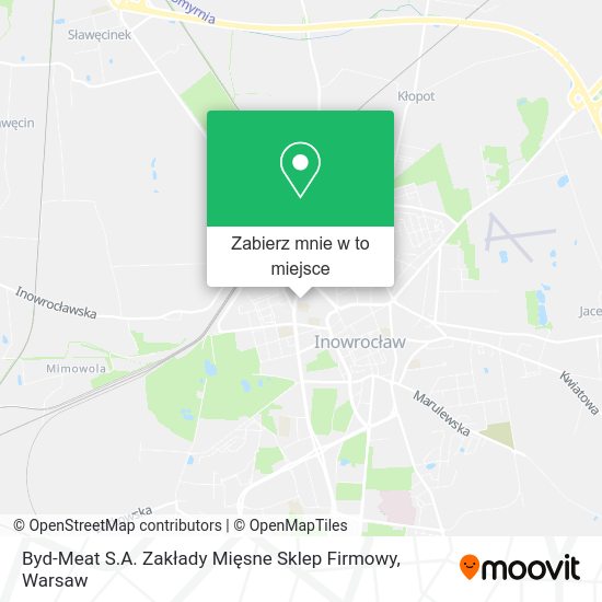 Mapa Byd-Meat S.A. Zakłady Mięsne Sklep Firmowy