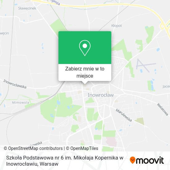 Mapa Szkoła Podstawowa nr 6 im. Mikołaja Kopernika w Inowrocławiu