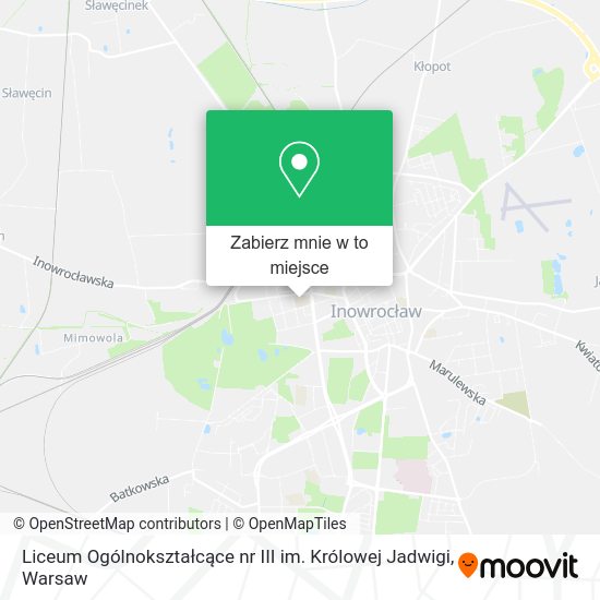 Mapa Liceum Ogólnokształcące nr III im. Królowej Jadwigi