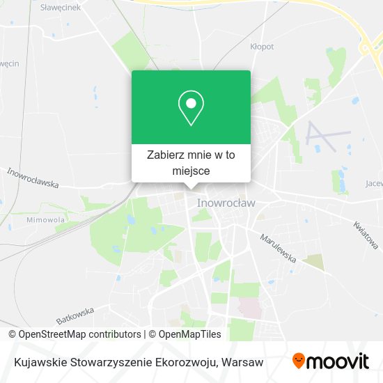 Mapa Kujawskie Stowarzyszenie Ekorozwoju