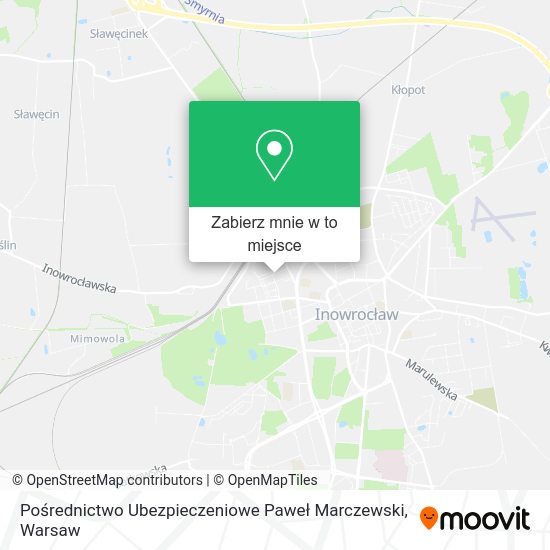 Mapa Pośrednictwo Ubezpieczeniowe Paweł Marczewski