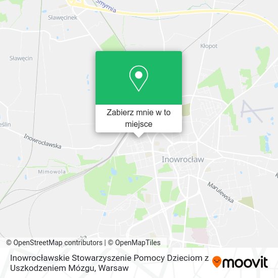 Mapa Inowrocławskie Stowarzyszenie Pomocy Dzieciom z Uszkodzeniem Mózgu