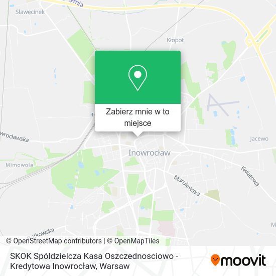 Mapa SKOK Spóldzielcza Kasa Oszczednosciowo - Kredytowa Inowrocław