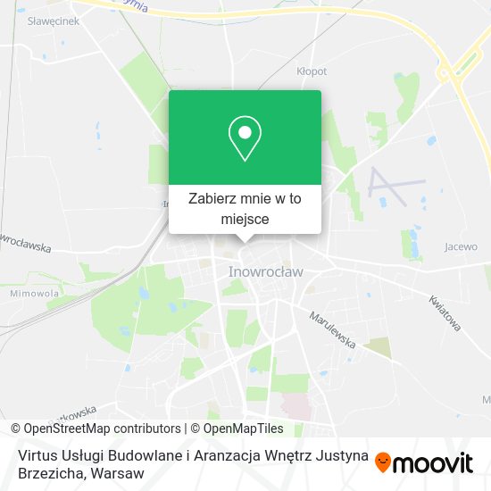 Mapa Virtus Usługi Budowlane i Aranzacja Wnętrz Justyna Brzezicha