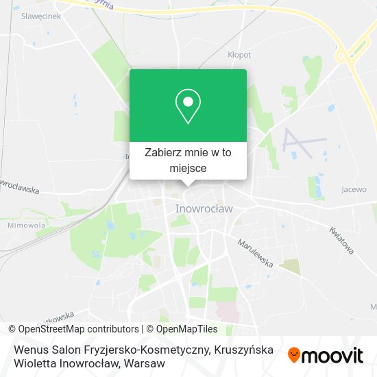 Mapa Wenus Salon Fryzjersko-Kosmetyczny, Kruszyńska Wioletta Inowrocław