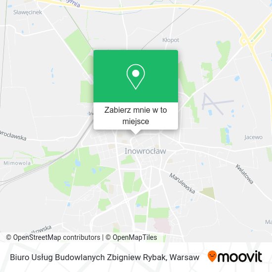 Mapa Biuro Usług Budowlanych Zbigniew Rybak