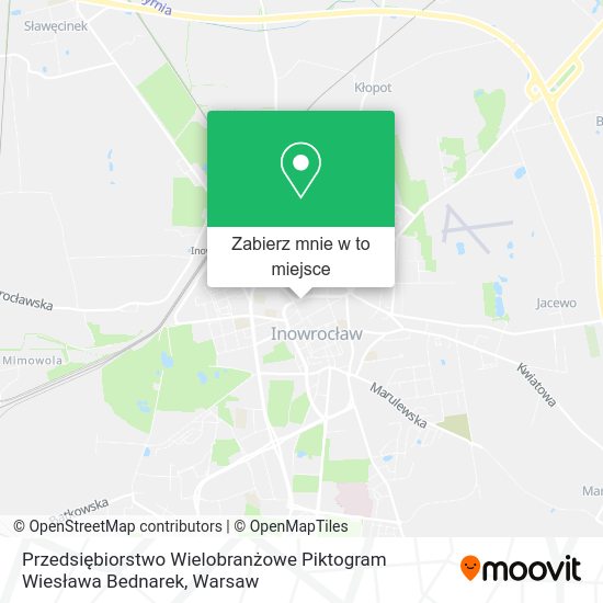 Mapa Przedsiębiorstwo Wielobranżowe Piktogram Wiesława Bednarek