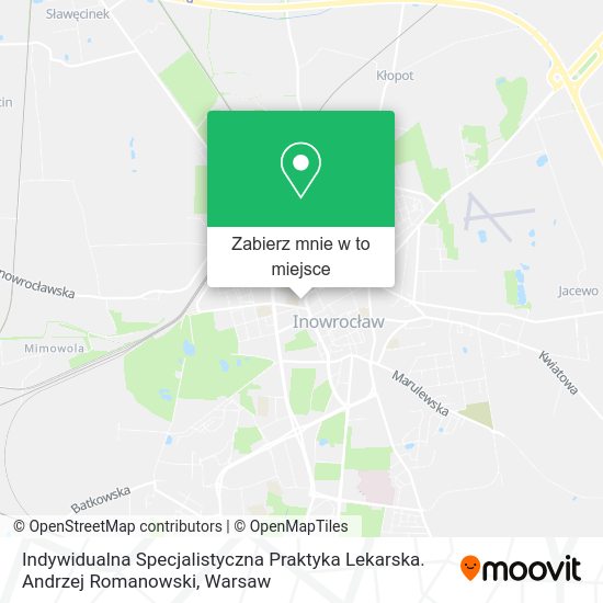 Mapa Indywidualna Specjalistyczna Praktyka Lekarska. Andrzej Romanowski