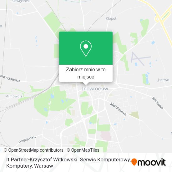 Mapa It Partner-Krzysztof Witkowski. Serwis Komputerowy, Komputery