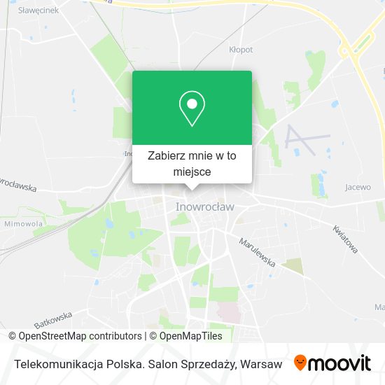 Mapa Telekomunikacja Polska. Salon Sprzedaży