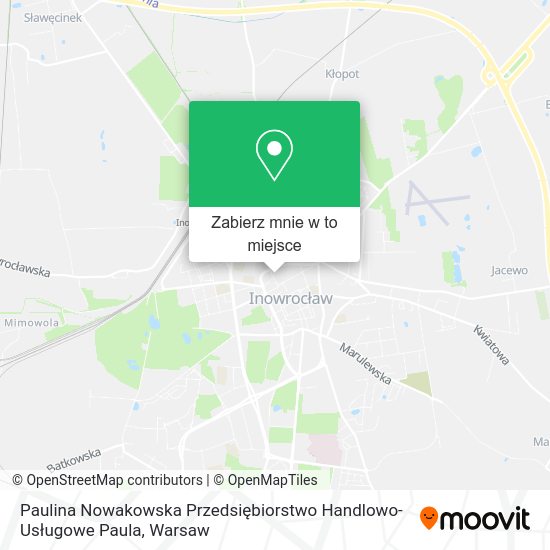 Mapa Paulina Nowakowska Przedsiębiorstwo Handlowo-Usługowe Paula