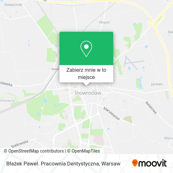 Mapa Błażek Paweł. Pracownia Dentystyczna