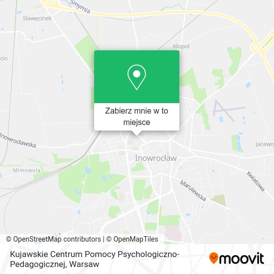 Mapa Kujawskie Centrum Pomocy Psychologiczno-Pedagogicznej