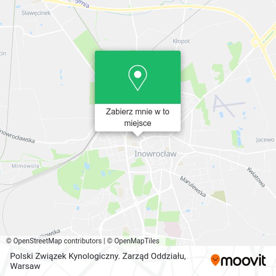 Mapa Polski Związek Kynologiczny. Zarząd Oddziału