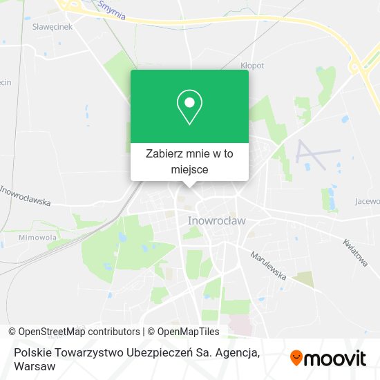 Mapa Polskie Towarzystwo Ubezpieczeń Sa. Agencja